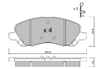 Комплект тормозных колодок (AISIN: BPMI-1001)